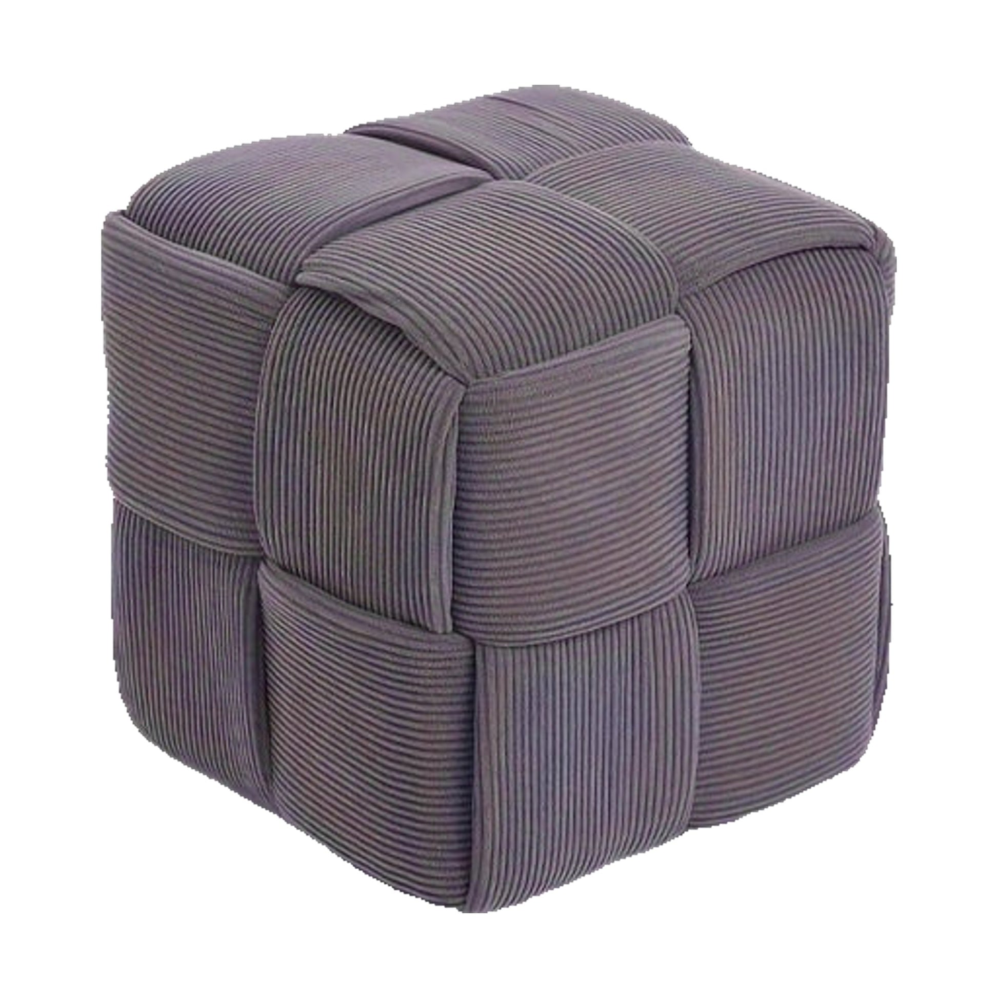 Pouf Cubo Intrecciato - Grigio 36×36×36 cm