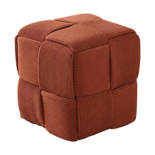 Pouf Cubo Intrecciato - Arancione 36×36×36 cm