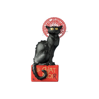 Théophile Alexandre Steinlen - Chat noir - h 21 cm - Scultura 3D - Fatta e Dipinta a Mano