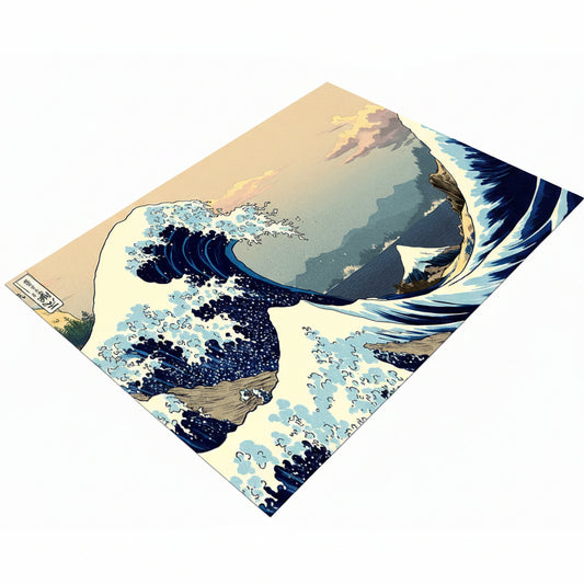 Tappeto Hokusai - La Grande Onda - 50x80 cm - 80x120 cm - 100x150 cm - 100x160 cm - 120x180 cm - 150x200 cm - 160x230 cm