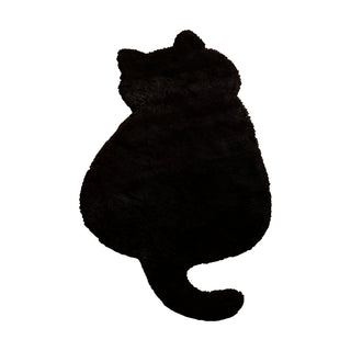 Tappeto Moderno a Forma di Gatto - Nero 45x70 cm - 60x85 cm