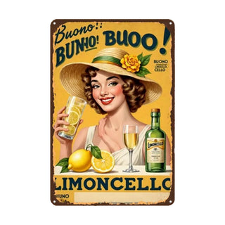 Insegna Vintage in Metallo - Limoncello - 20x30 cm