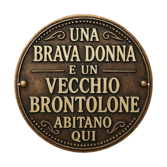 Insegna Vintage in Lingua Italiana - 20x20 cm