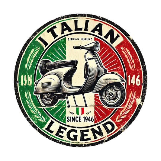 Insegna Vintage per Scooter Italiano 20x20 cm