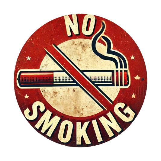 Stampa no smoking vintage cm 20x20 cm