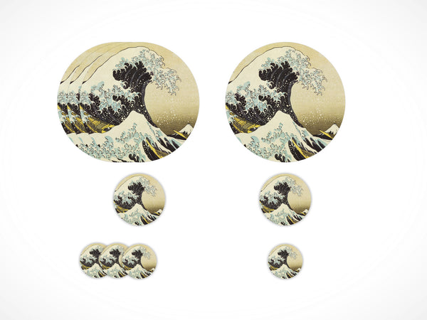 Set da 10 pezzi Tavola Completo · Ø35/15/10 cm · L'onda di Kanagawa · Katsushika Hokusai