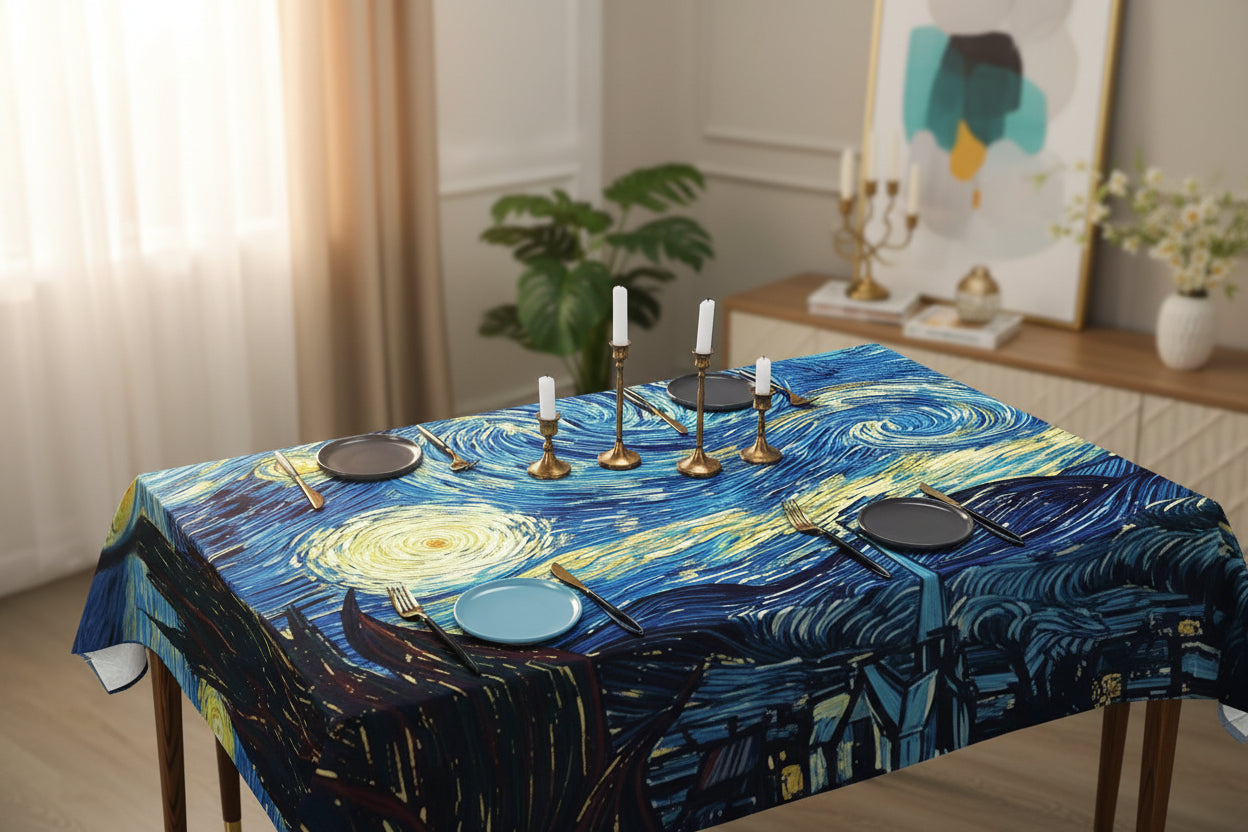 Tovaglia Notte Stellata di Van Gogh -  90x140cm - 140x180 cm