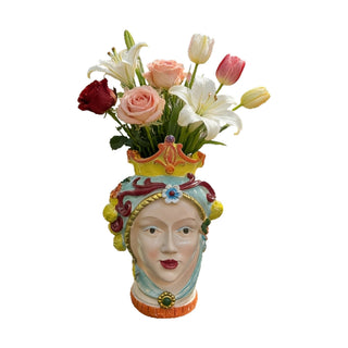 Vasetto sicilia in ceramica 12x6 cm