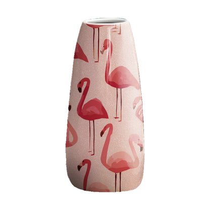 Vaso fenicotteri rosa 8x20 cm