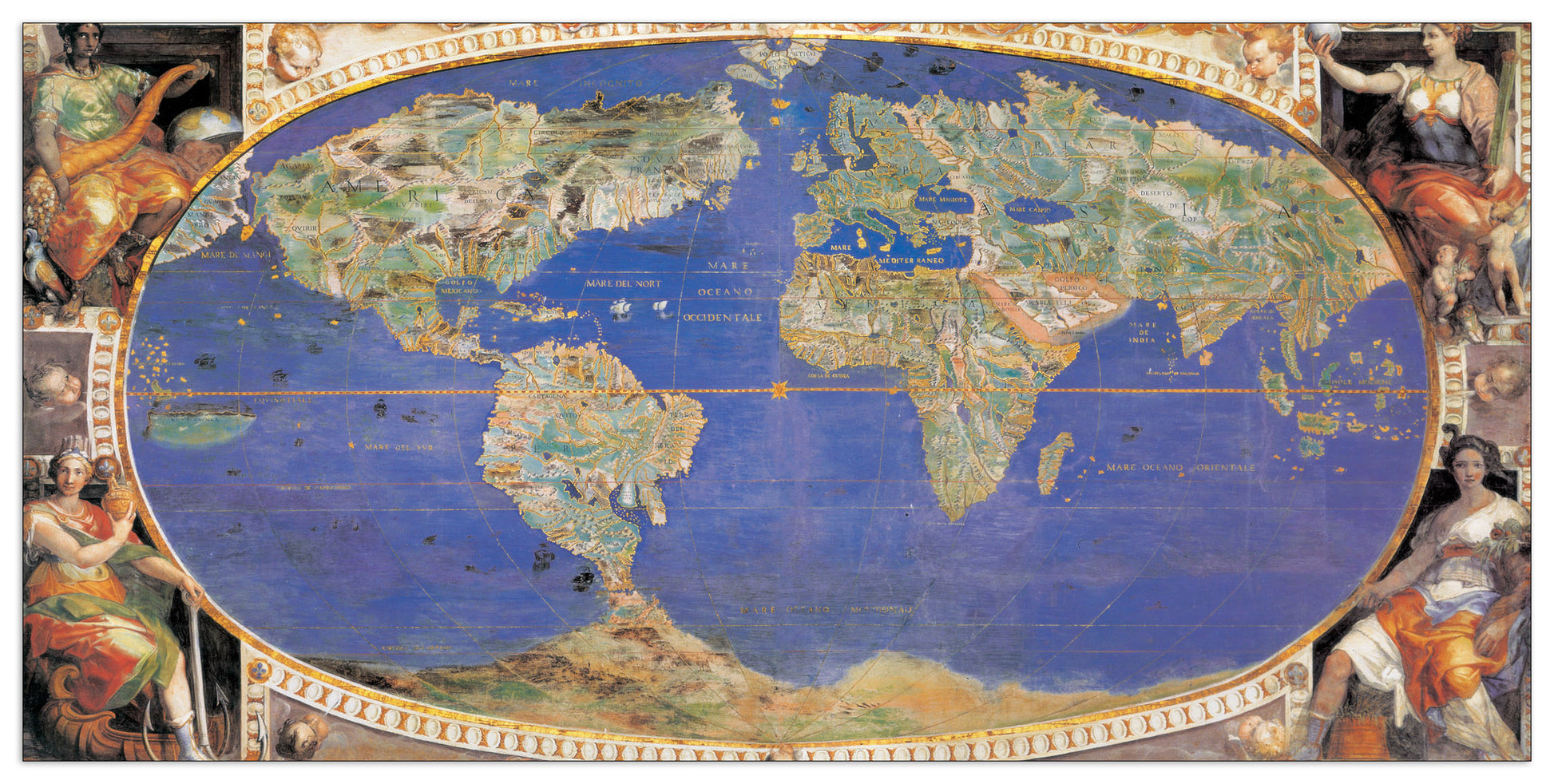 Mappamondo cm 140x69