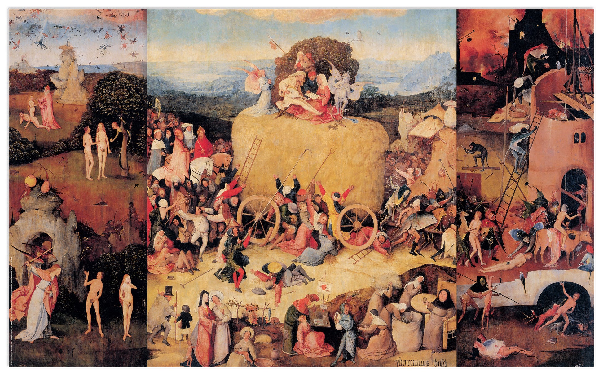Trittico del Carro di fieno cm 116x71