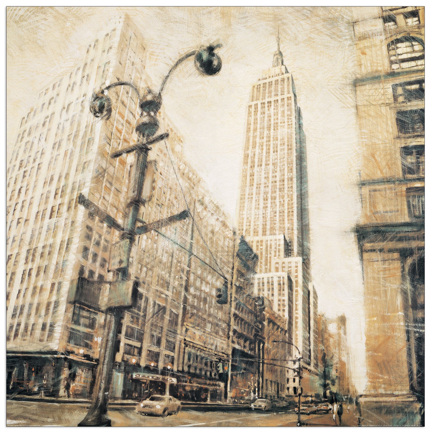 Empire State Building from Madison Avenue cm 90x90
