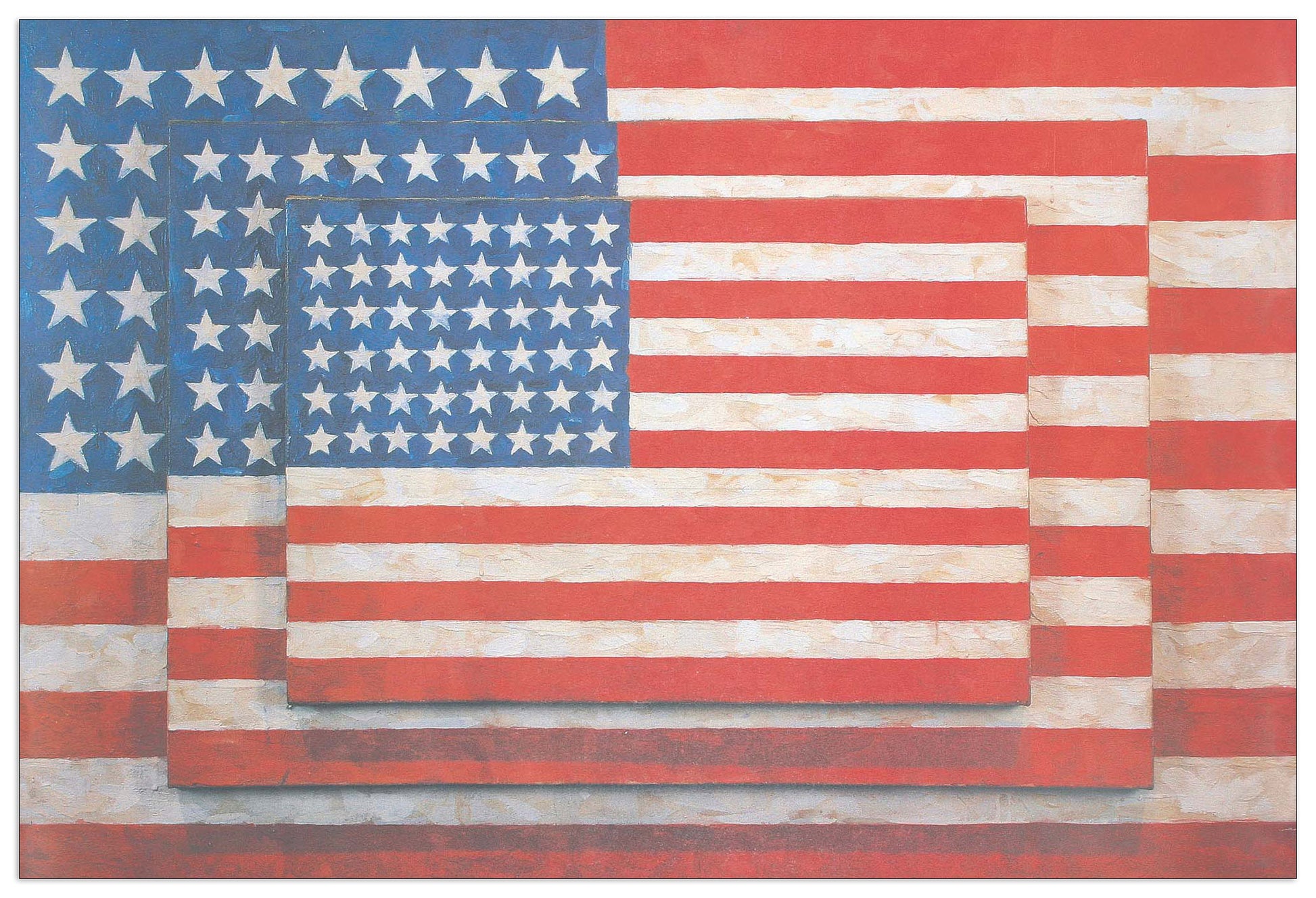 Tre bandiere, 1958 cm 96x68