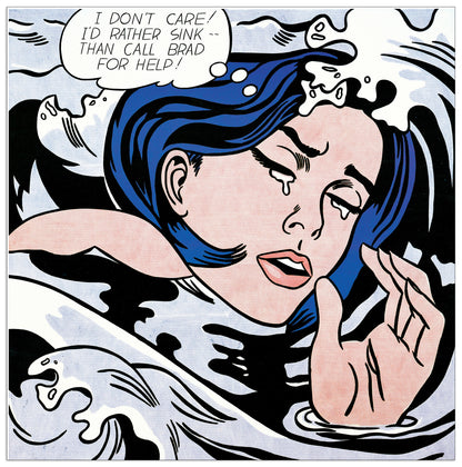 Drowning Girl cm 55x55