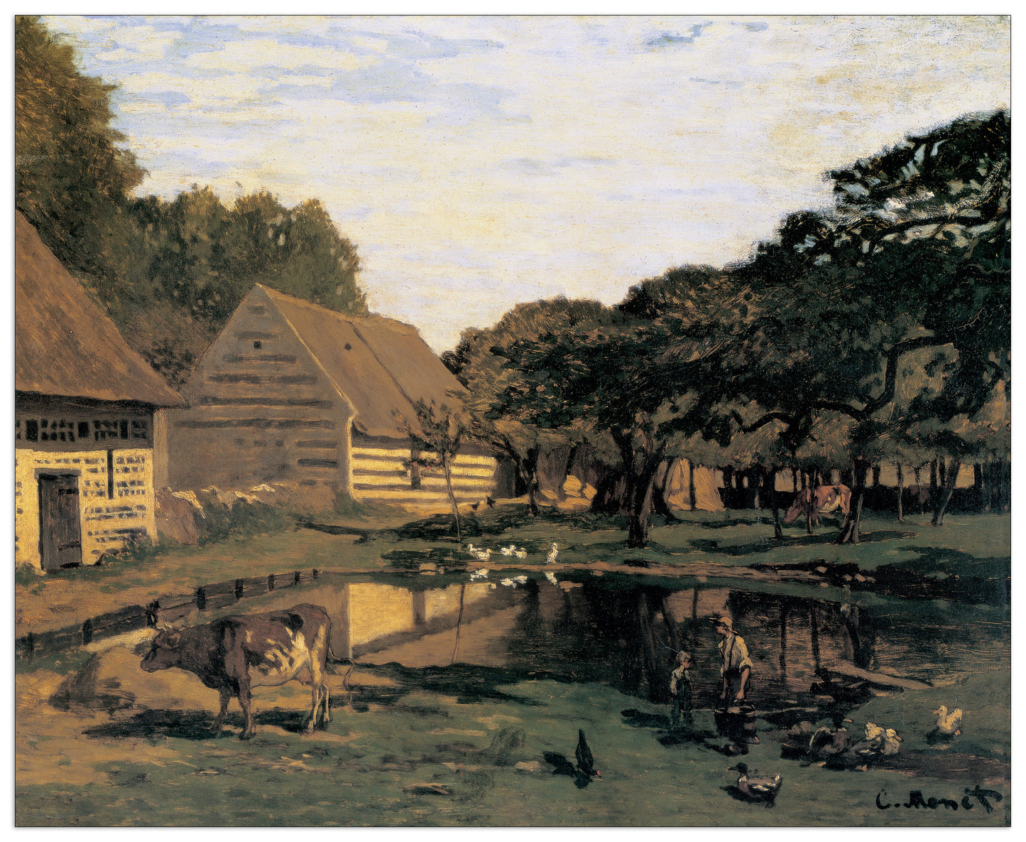 Cour De Ferme En Normandie cm 100x82