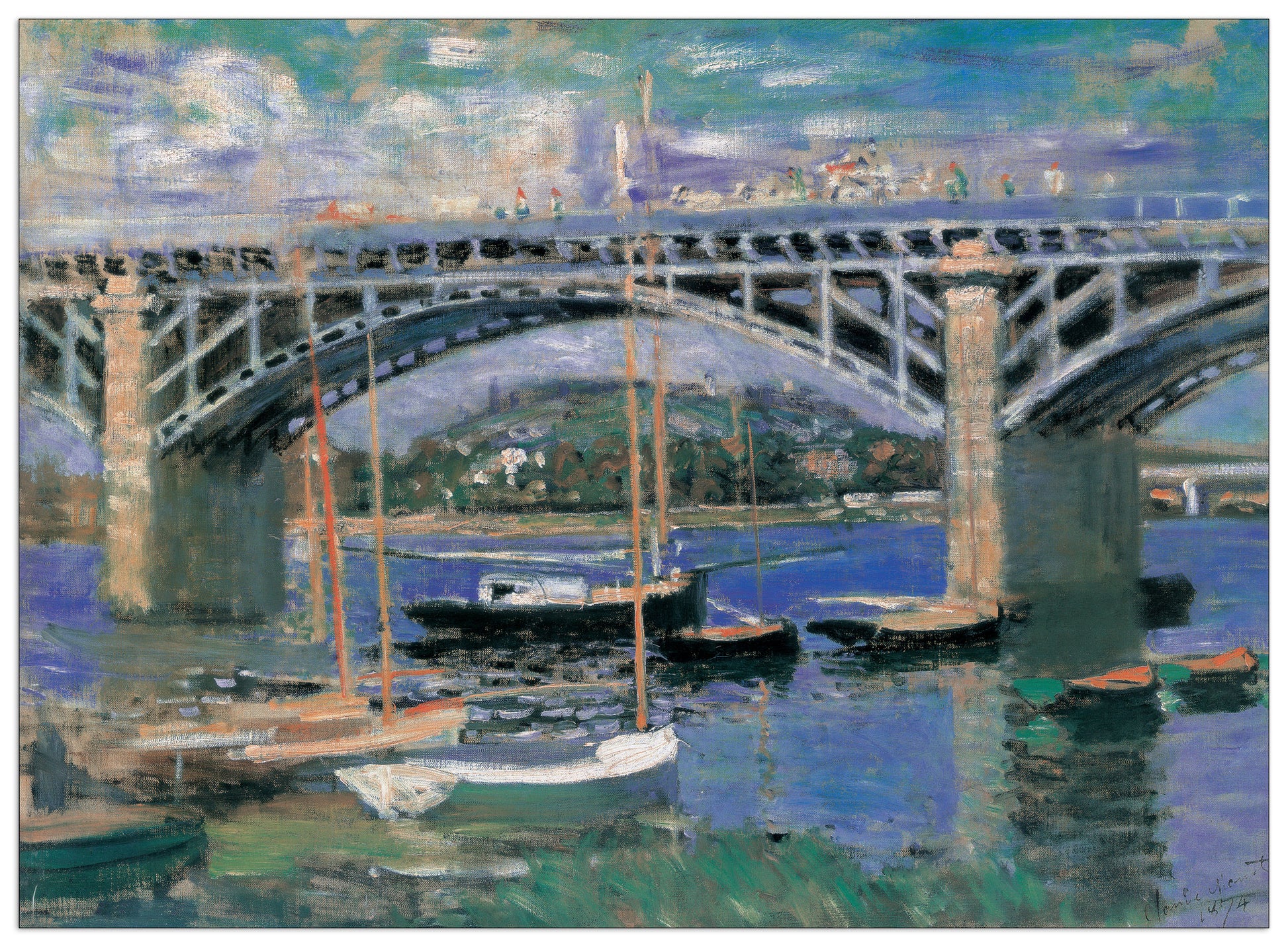 Seinen Brucke In Argenteuil cm 100x73