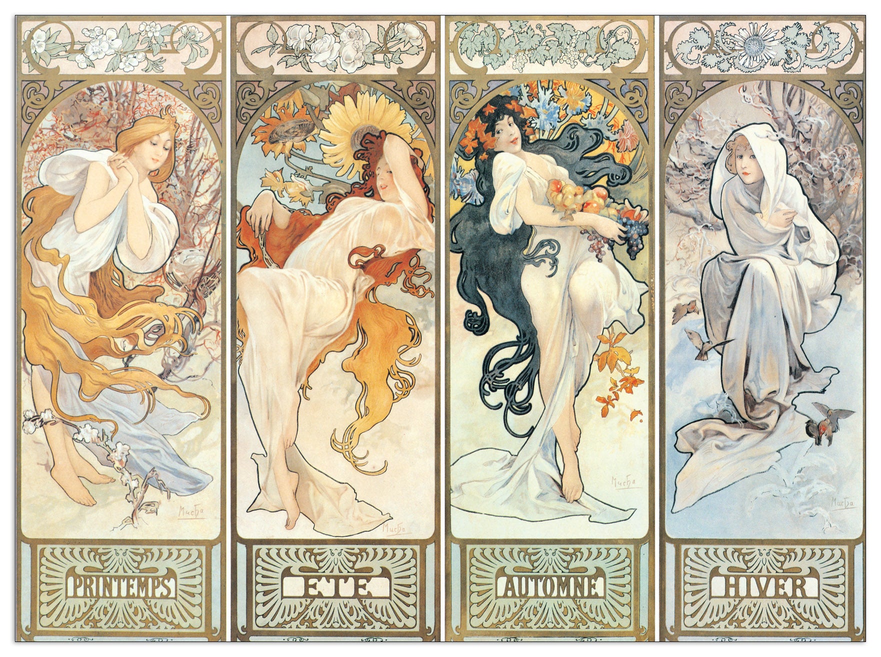 Les Saisons, 1897 cm 42x31