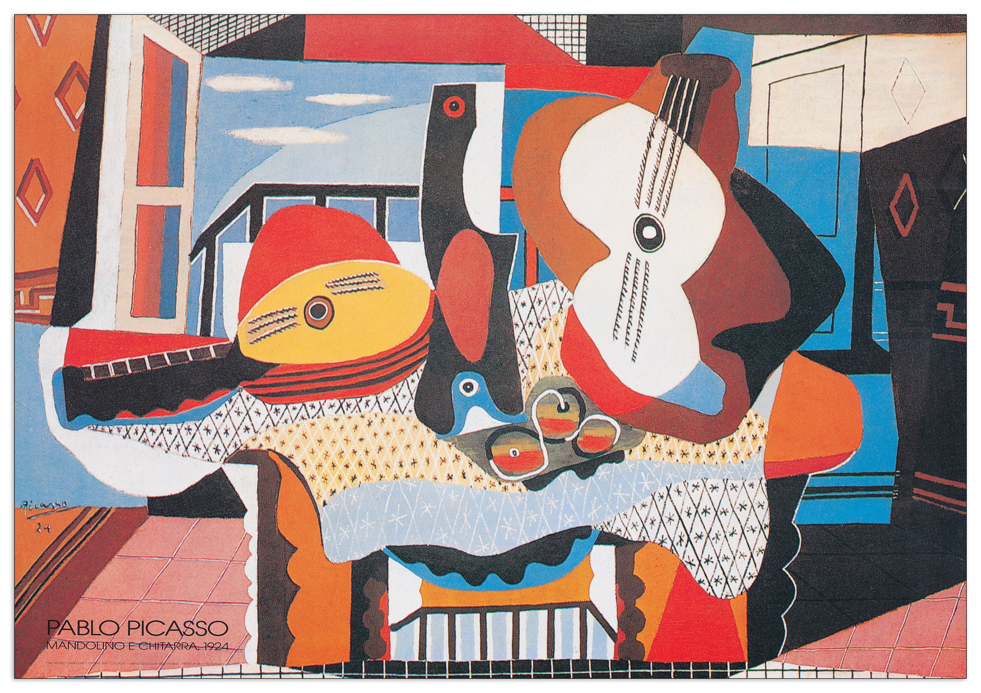 Mandolino E Chitarra, 1924 cm 98x68