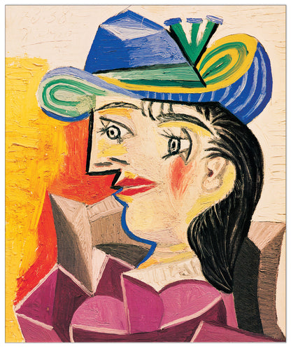 Woman With A Blue Hat cm 53x63