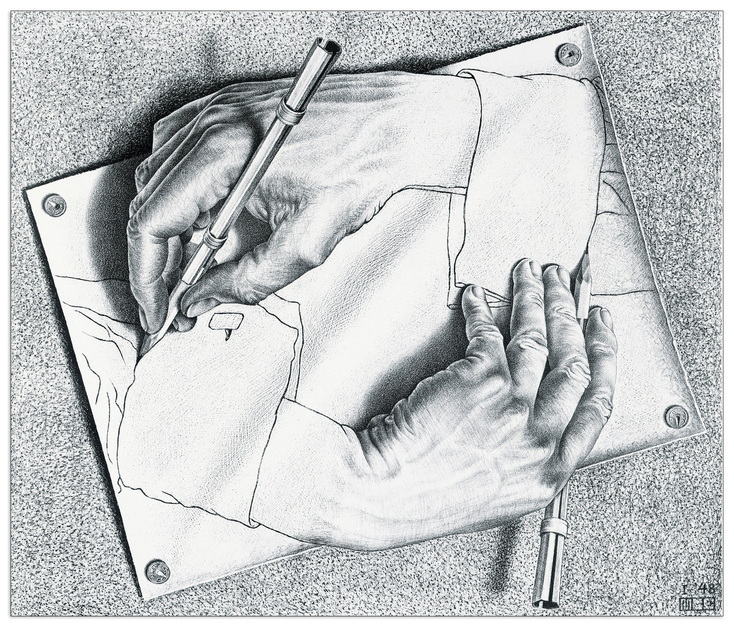 Drawing Hands, 1948 cm 47x40