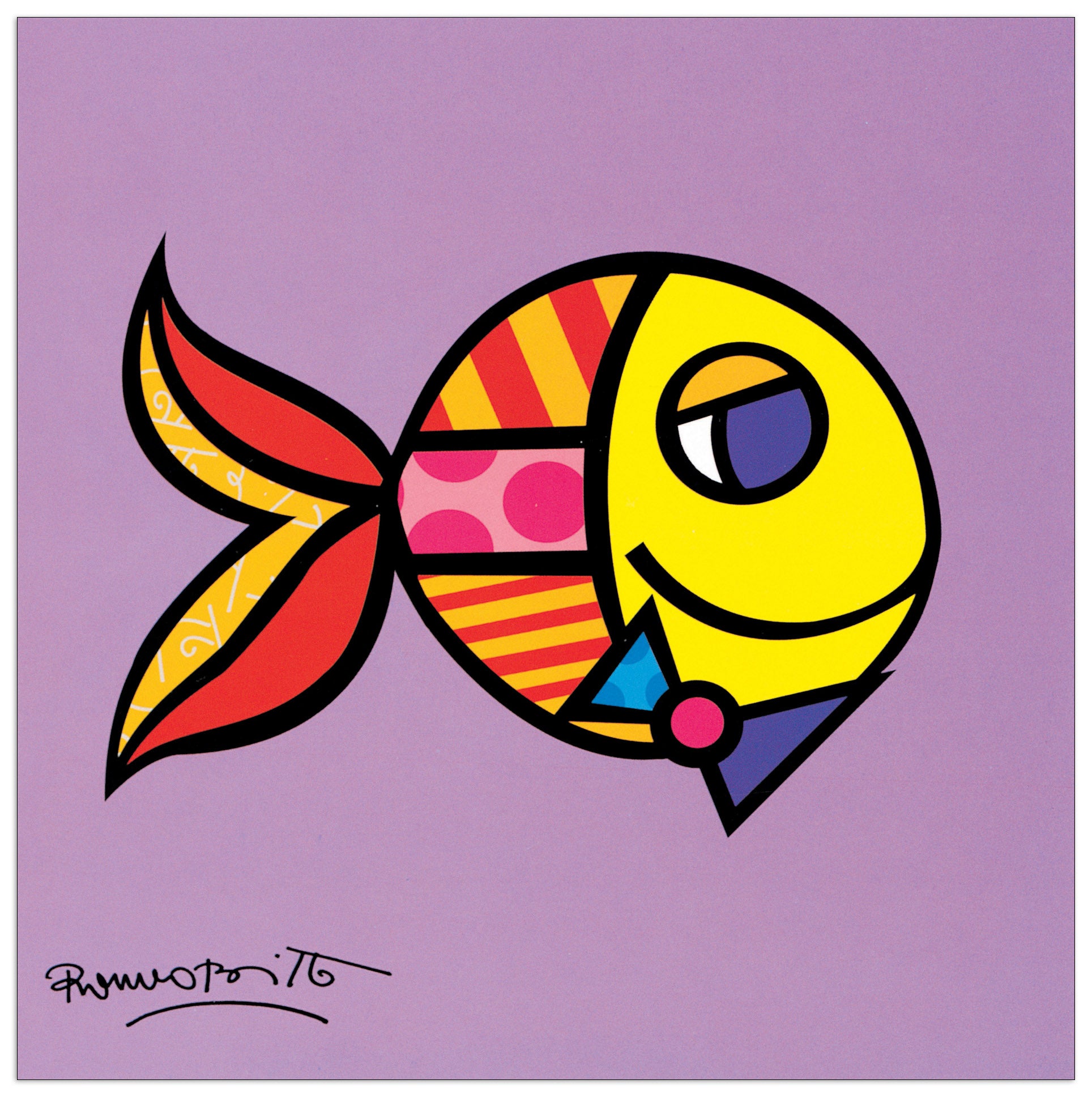 Swimmingly Purple cm 19x19