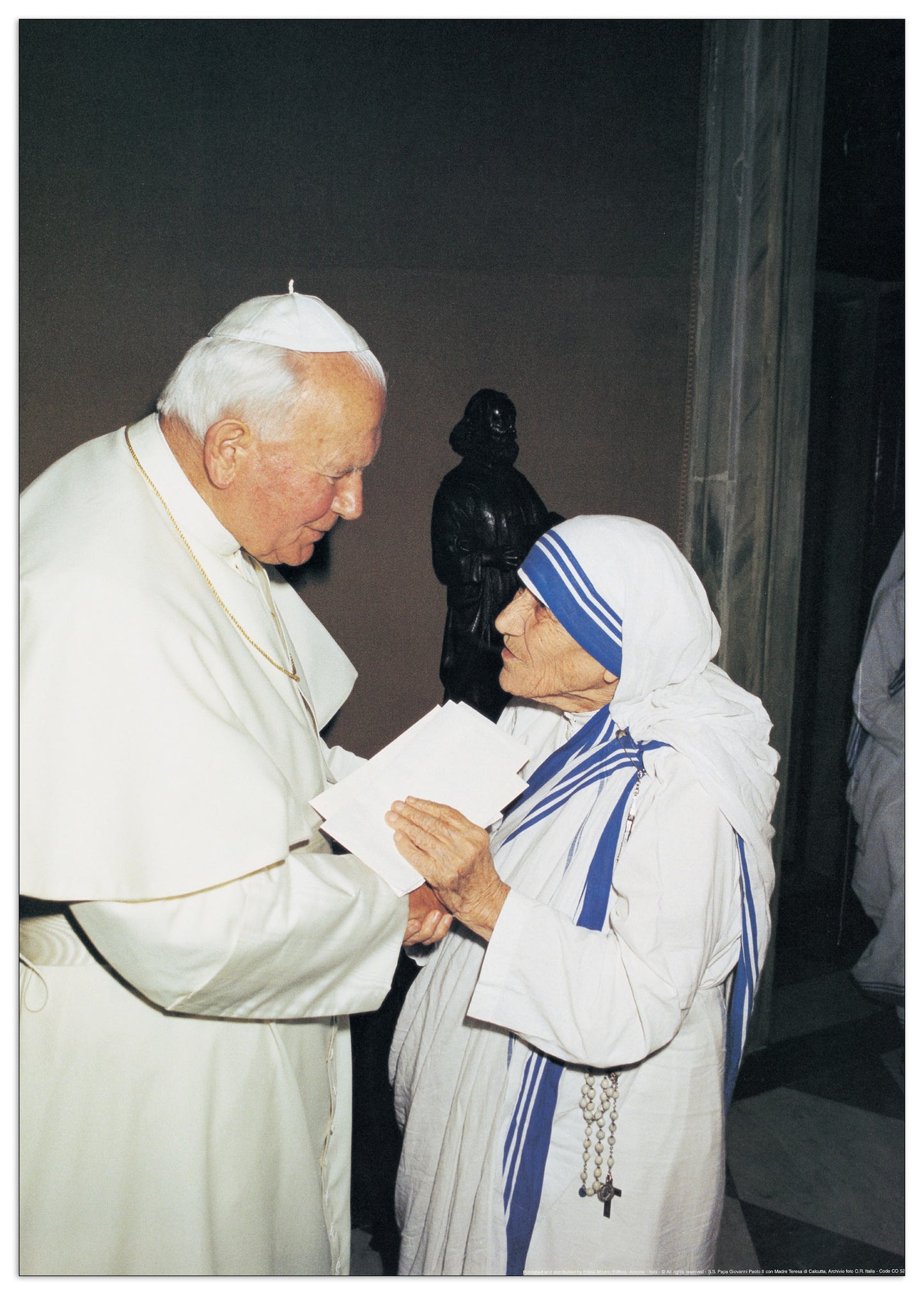 Papa E Madre Teresa Di Calcutta cm 50x70