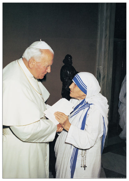 Papa E Madre Teresa Di Calcutta cm 50x70