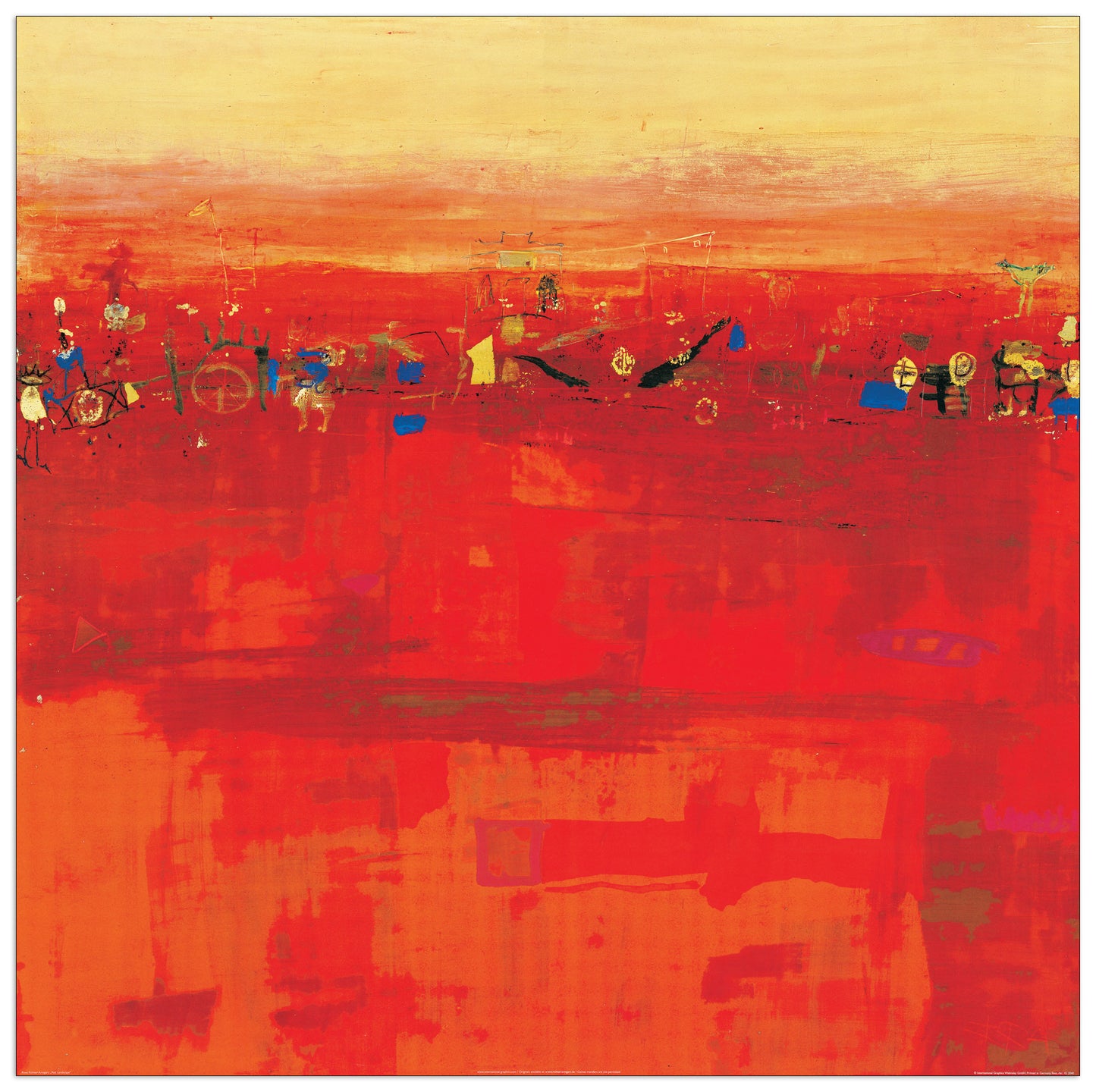 Red Landscape cm 100x100