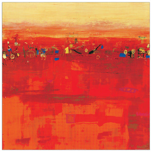 Red Landscape cm 100x100