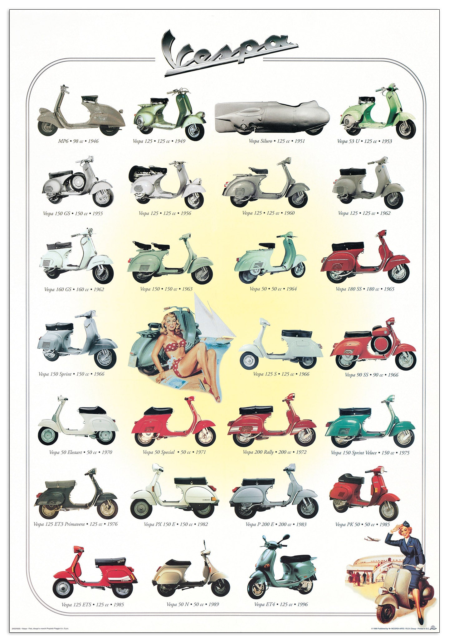 Vespa Piaggio cm 70x100