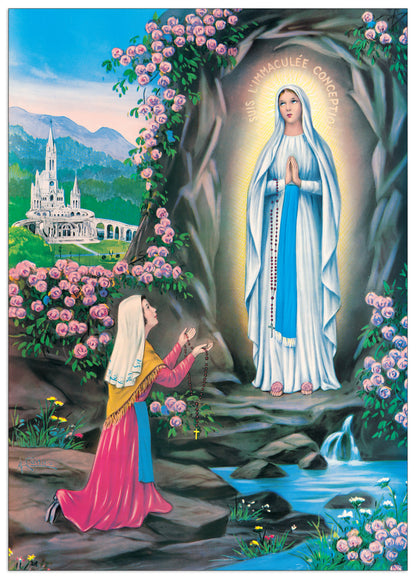 Madonna Di Lourdes cm 50x70