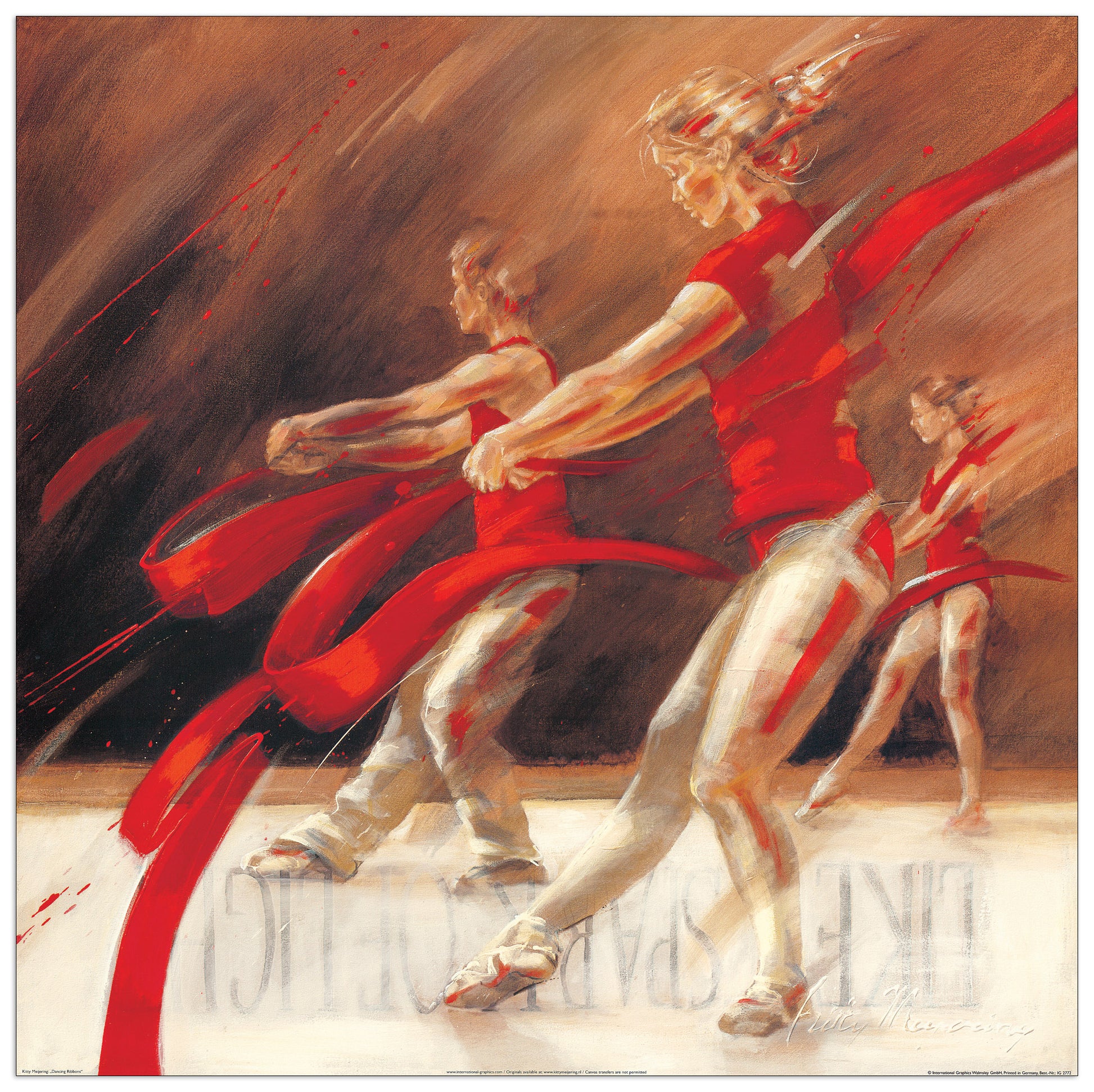 Dancing Ribbons cm 70x70