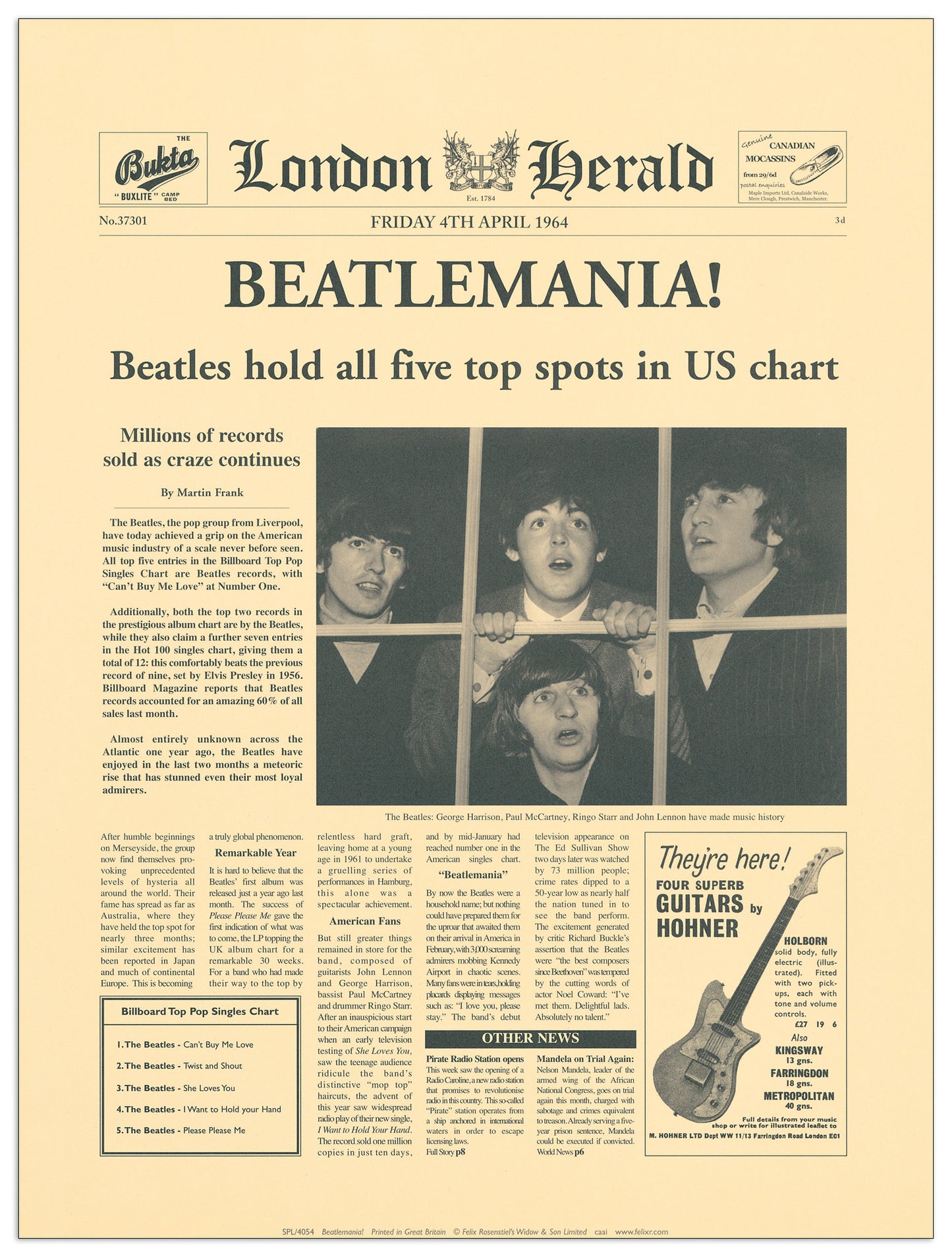 Beatlemania cm 30x40