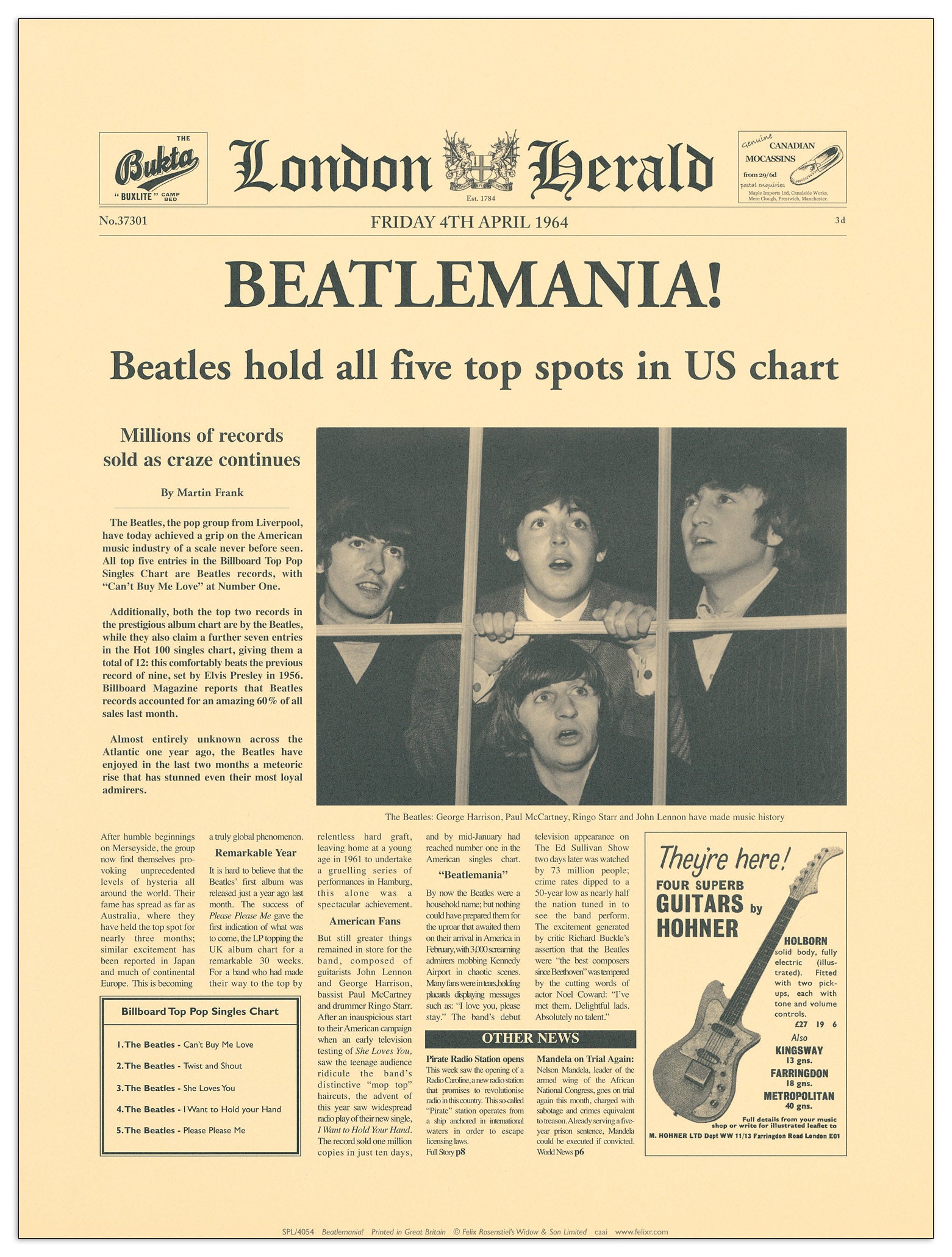 Beatlemania cm 30x40