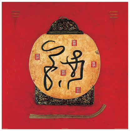 Red Lotus I cm 70x70