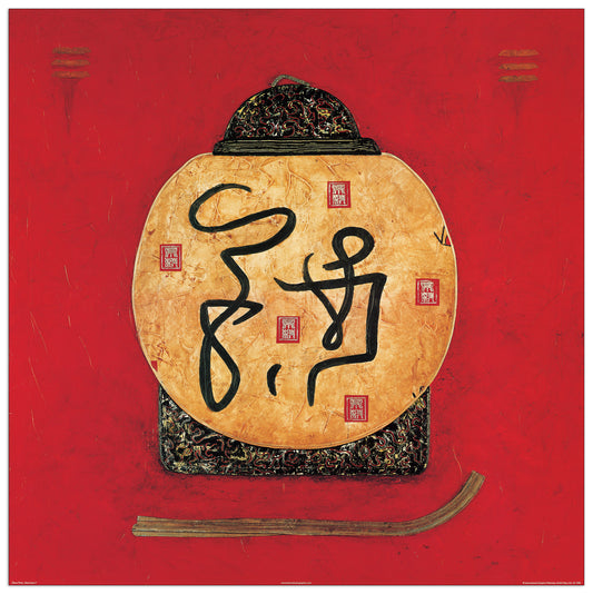 Red Lotus I cm 70x70