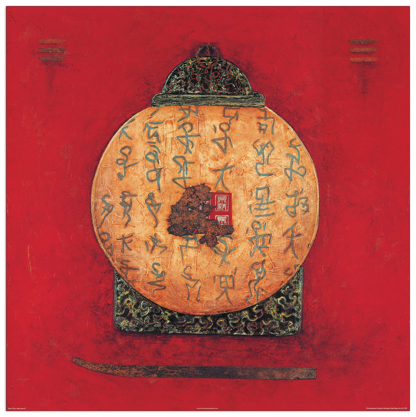 Red Lotus II cm 70x70