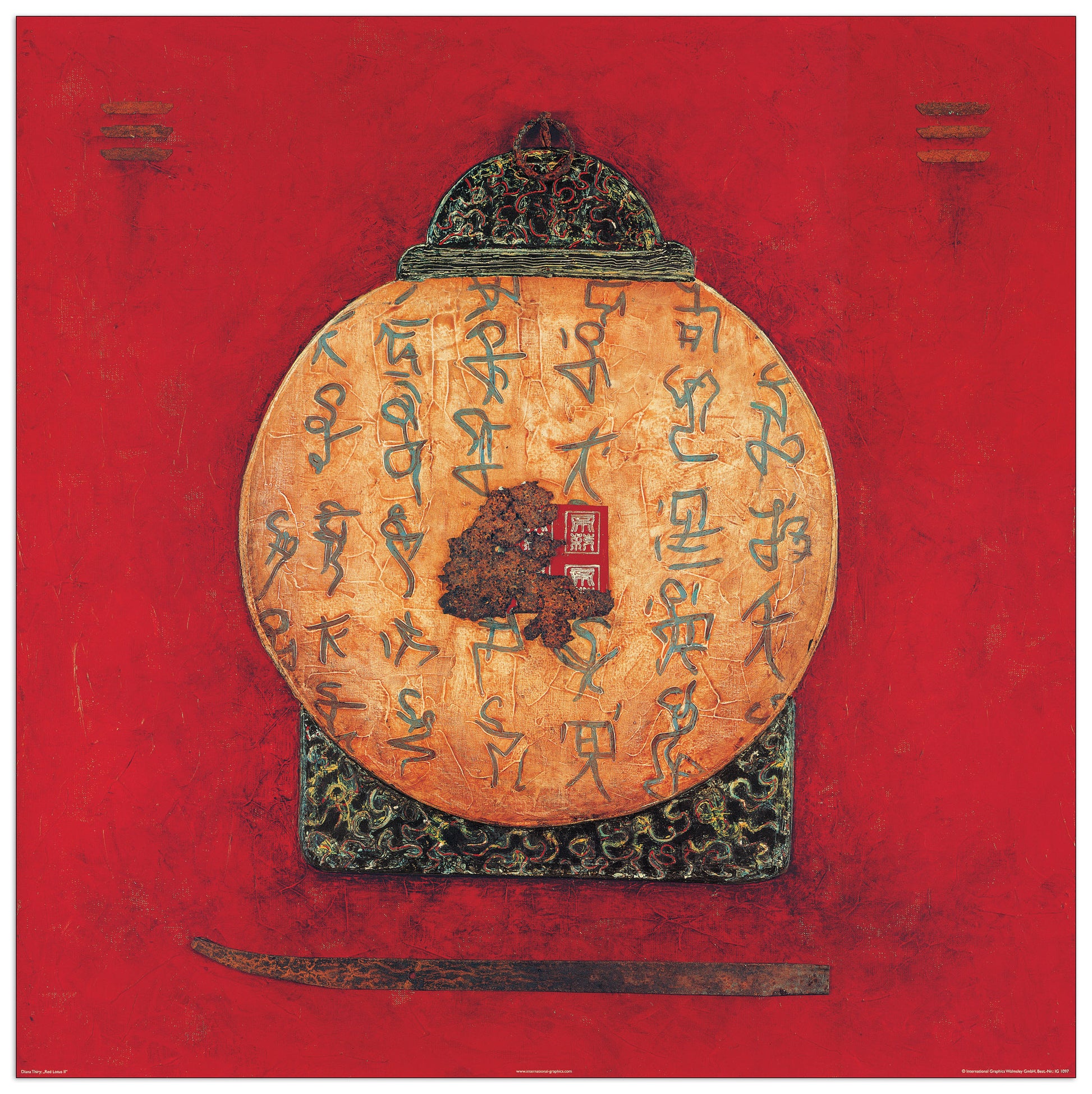 Red Lotus II cm 70x70