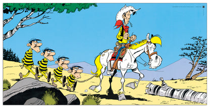 Lucky Luke E Les Daltons cm 50x25