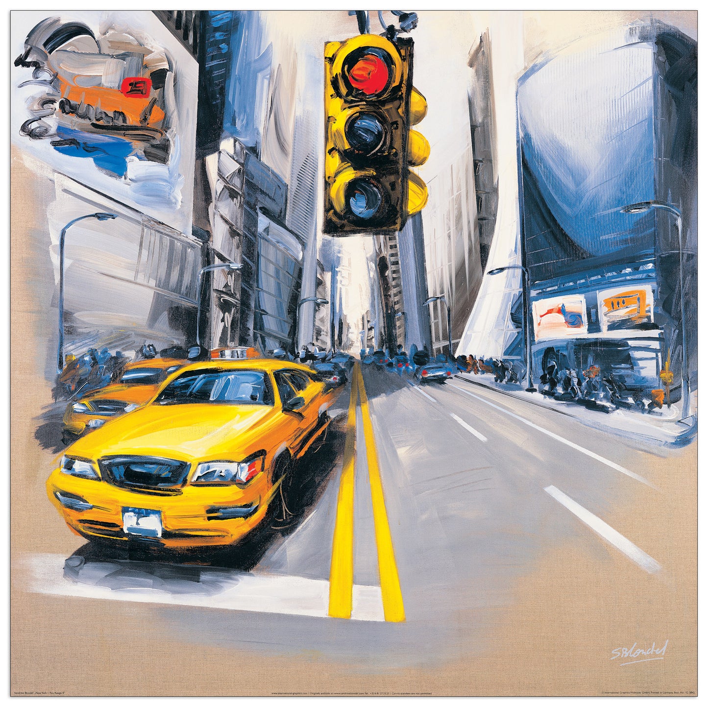 New York Feu Rouge II cm 70x70