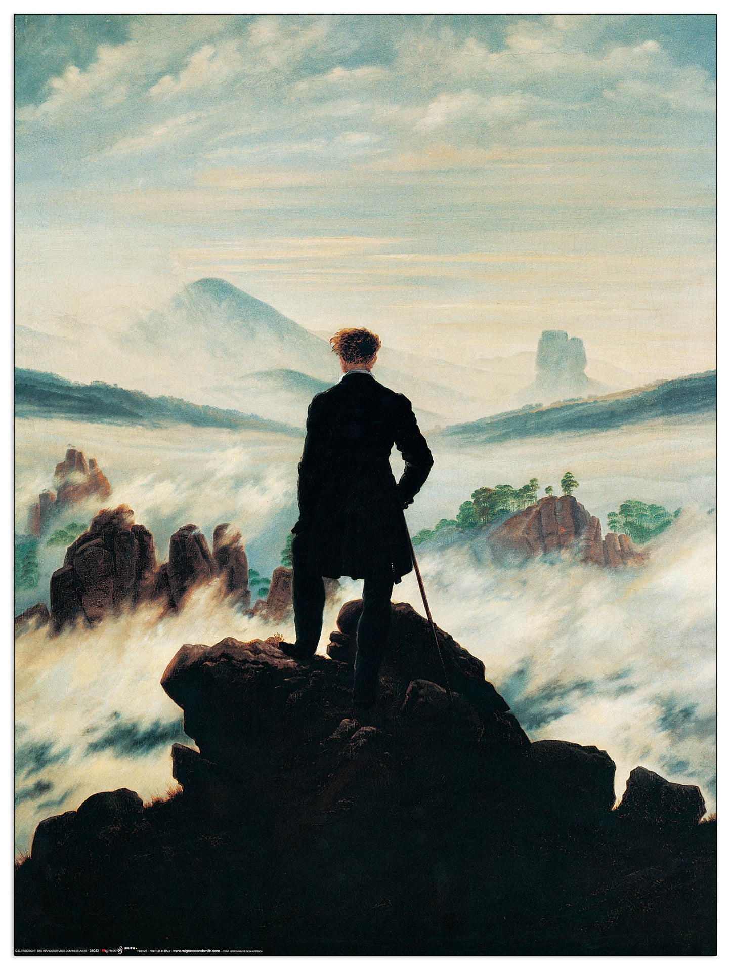 Der Wanderer Uber Dem Nebelmeer cm 60x80