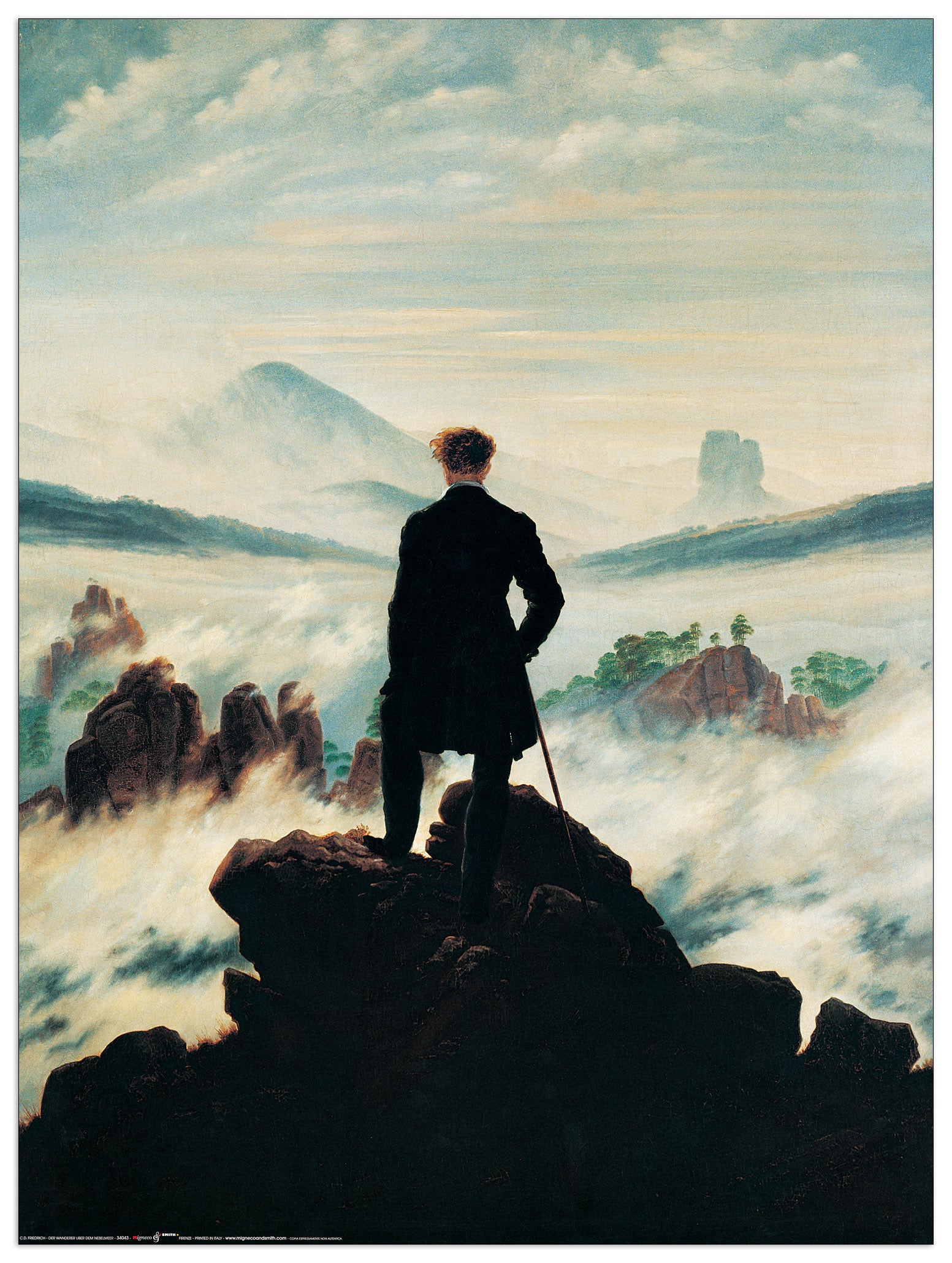 Der Wanderer Uber Dem Nebelmeer cm 60x80