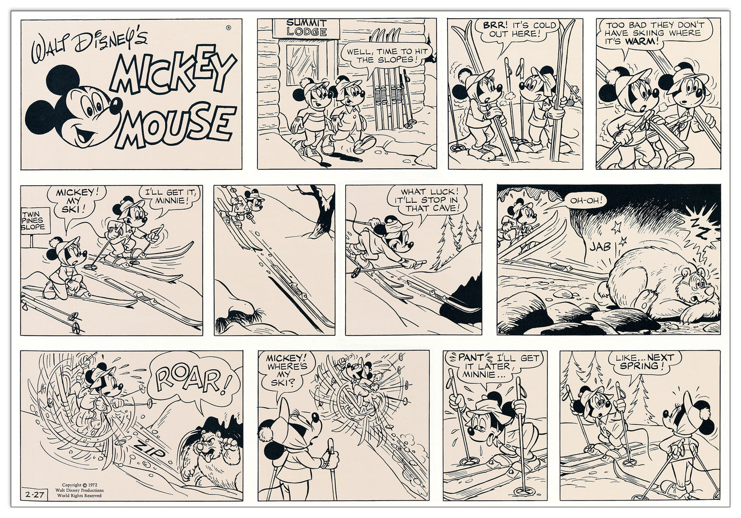 Mickey On The Slopes cm 81x56
