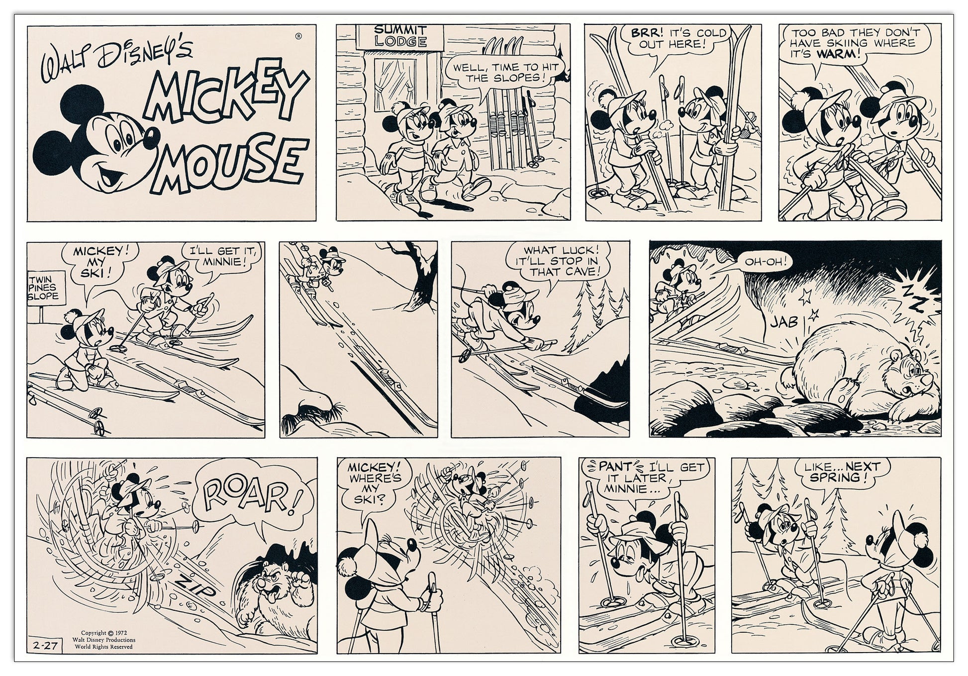 Mickey On The Slopes cm 81x56