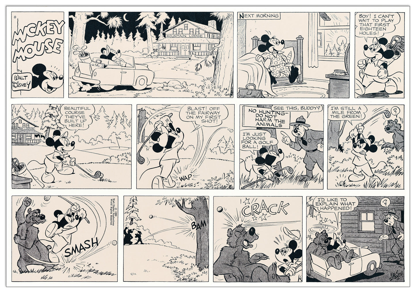 Mickey On The Fairway cm 81x56