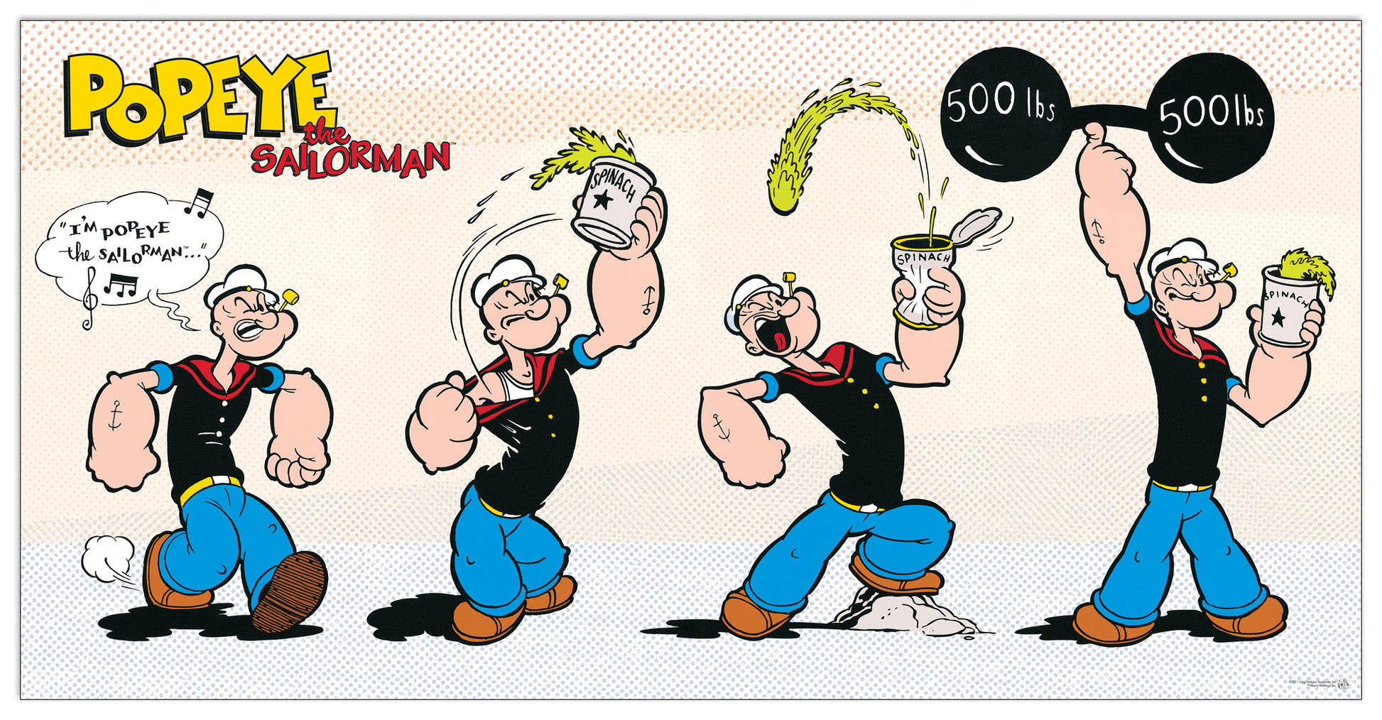 Popeye Eats Spinach cm 100x50