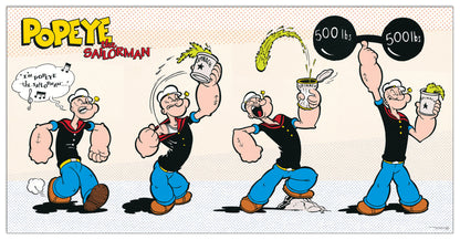 Popeye Eats Spinach cm 100x50