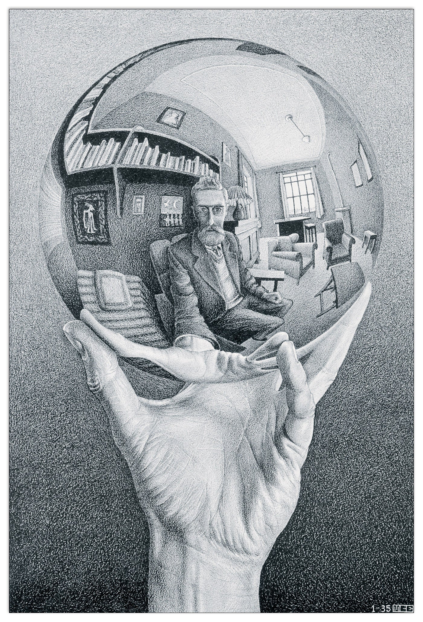 Hand With Globe cm 35x52