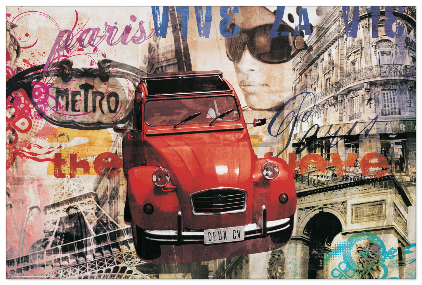 Paris Deux Cv cm 90x60