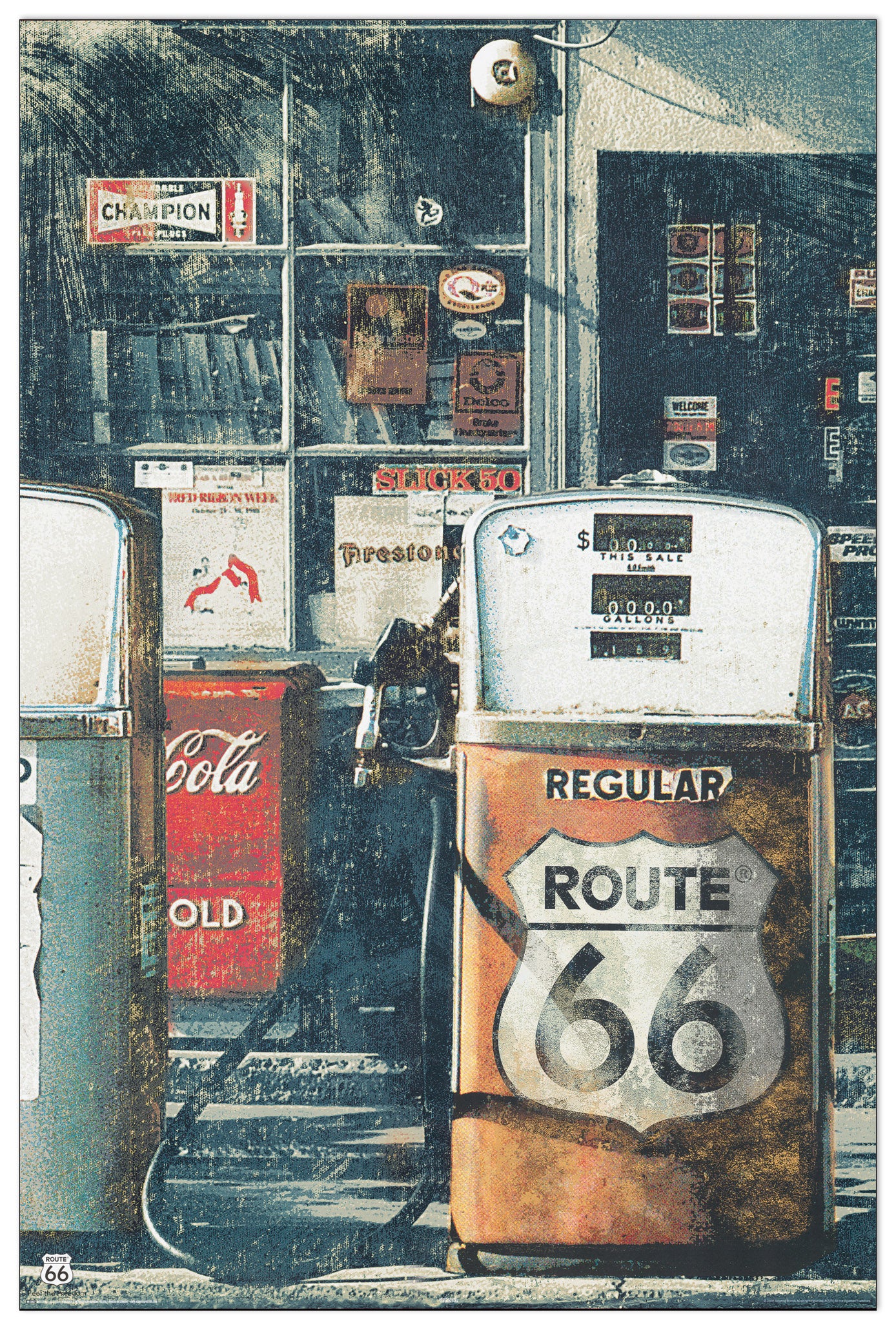 Route 66 Gas Station cm 60x90